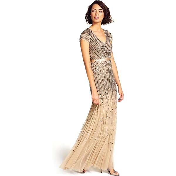Amazon.com: Tadashi Shoji Women's Sleeveless deep v Gown